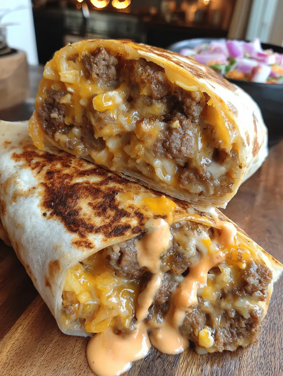 Cheese Burger Burritos