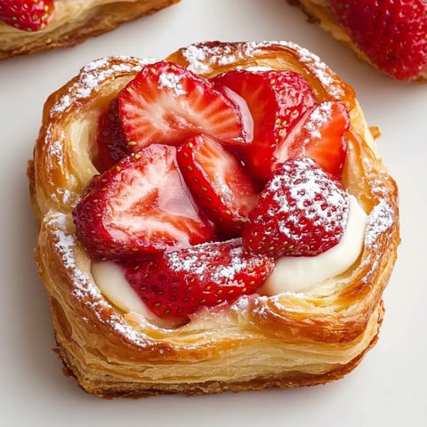 Yummy Strawberry and Cream Danish