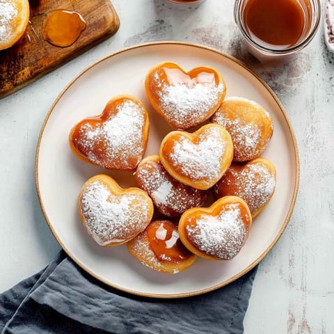 Fluffy Heart-Shaped Doughnuts