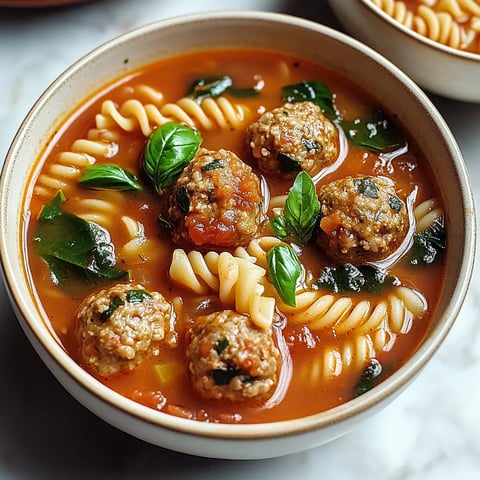 Cozy Italian Meatball Soup