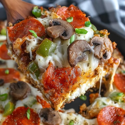 Flavorful pizza casserole that's low carb