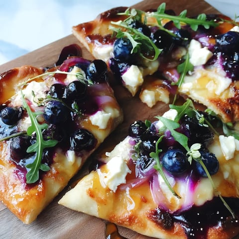Blueberry, Honey & Feta Naan Flatbread